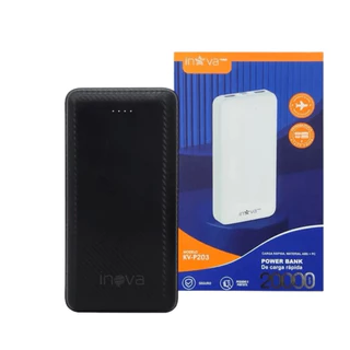 Power Bank Carregador portátil 20.000 mAh - inova - iPhone - Android - Carga Rápida