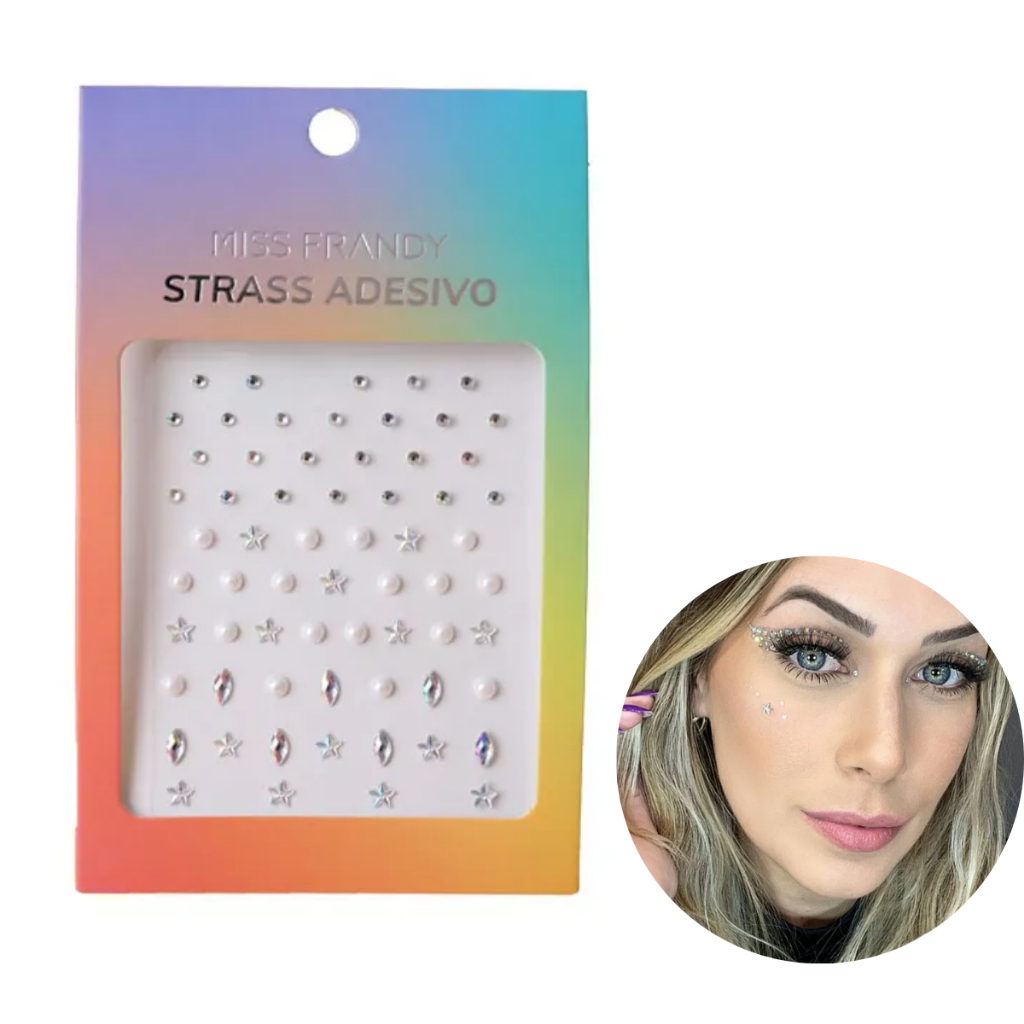 Cartela de Strass Adesivo Autocolante | Shopee Brasil