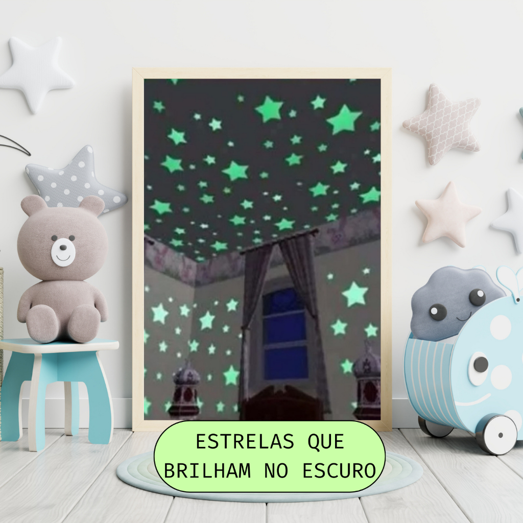 Estrela que brilha no escuro fluorescente teto parede c 50 | Shopee Brasil