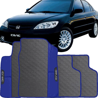 LINDO JOGO TAPETE 4 PEÇAS CARRO AUTOMOTIVO NA COR AZUL HONDA CIVIC 1998 A 2006 TODOS EMBORRACAHDO ECOLOGICO