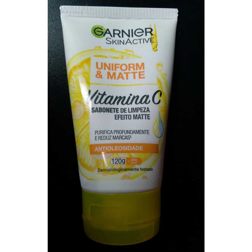 Sabonete L Quido Facial Garnier Skinactive Uniform Matte Vitamina C Antioleosidade Com G