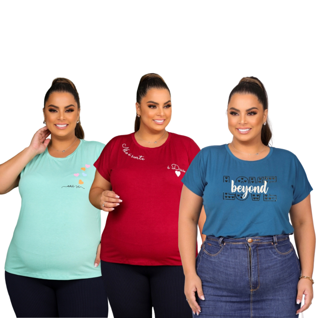 Kit 2 Blusas Moda Maior Moda Plus | Shopee Brasil