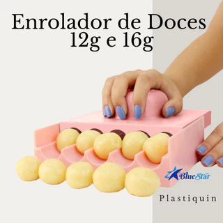 Placa Boleadora De Doces Cortador Enrolador Brigadeiro, Trufa e Beijinho Rosa 12g 16g
