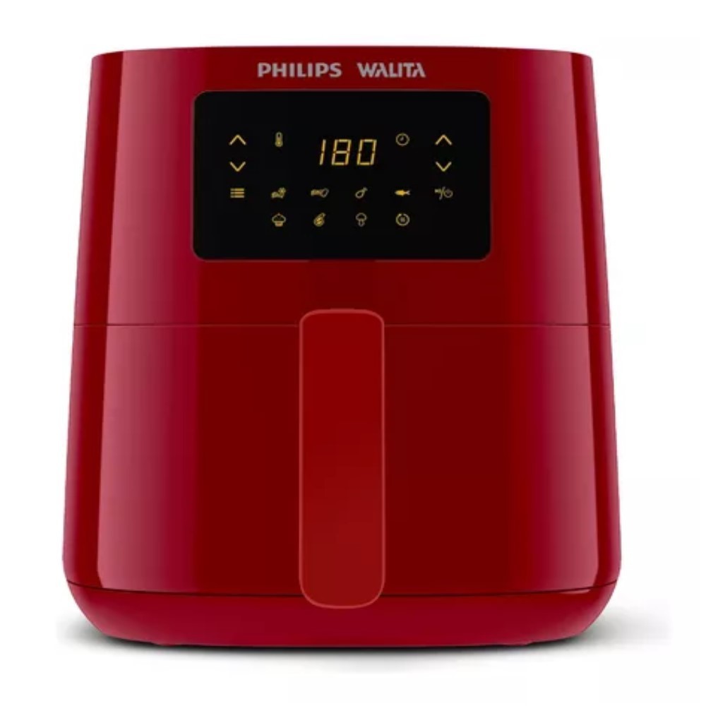 Fritadeira Airfryer Digital Série 3000 Philips Walita Vermelha RI9252 1400W 110V