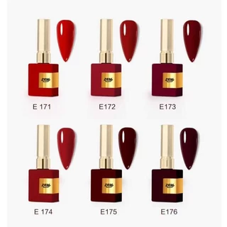 Kit C/6 Esmaltes Vermelho Esmalte em Gel Zem 15ml Uv Vermelho