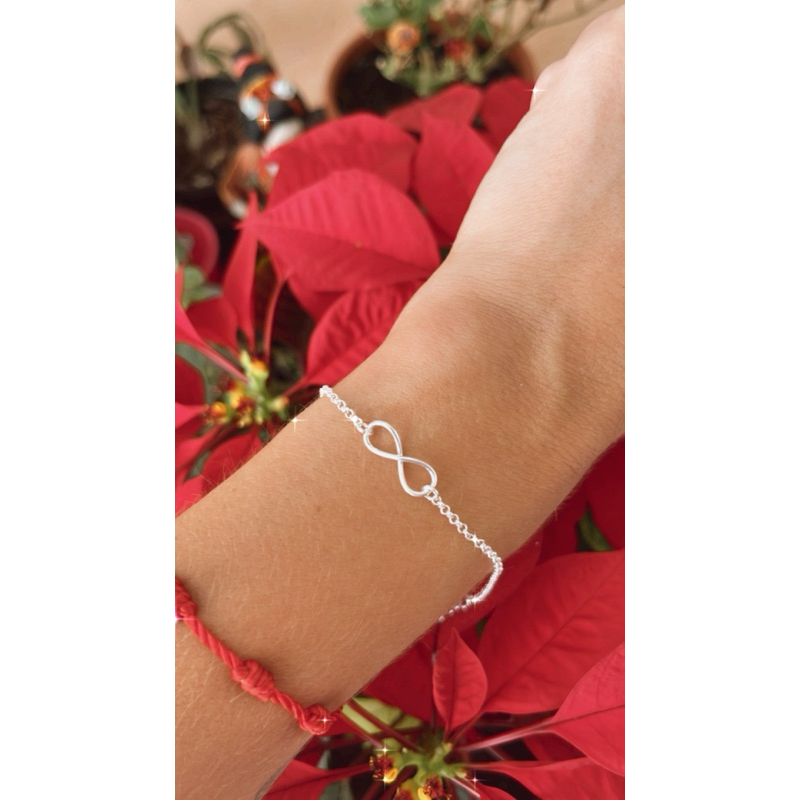 Pulseira símbolo infinito amizade banhada a prata legitima | Shopee Brasil