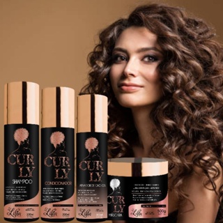 Kit cachos Curly Lilita cosméticos, cachos ultradefinidos e nutridos e saudaveis com 4 produtos