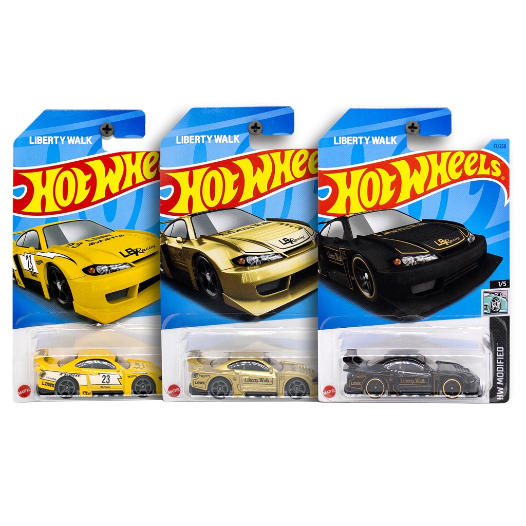 Hot Wheels Kit com 3 Versões da LB Super Silhouette Nissan Silvia (S15) - Liberty Walk