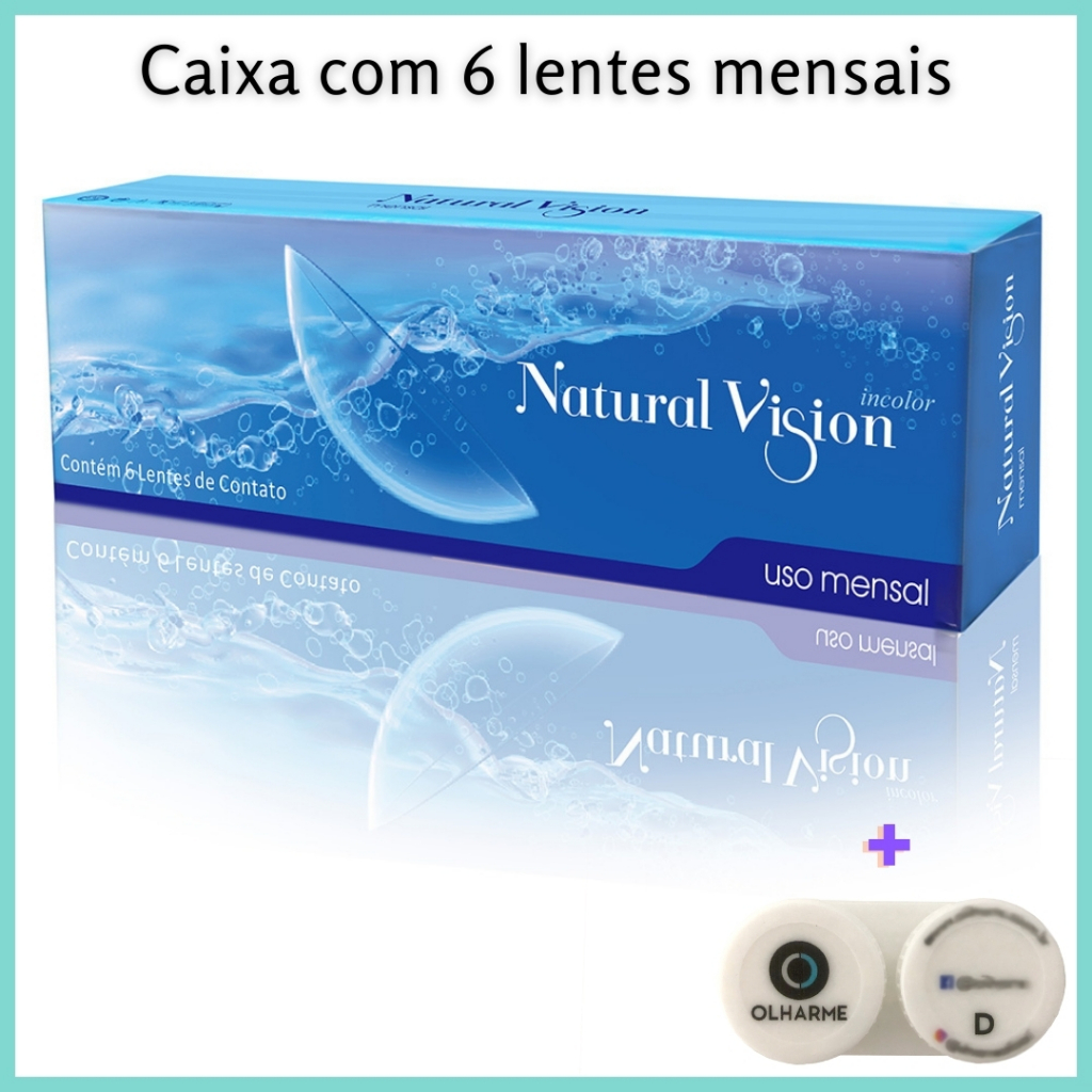 Lente de Contato Incolor Mensal - Natural Vision | Shopee Brasil