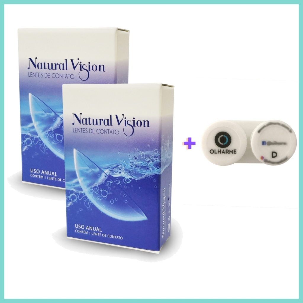 Lentes de Contato Incolor Anual - Com Grau - Natural Vision | Shopee Brasil