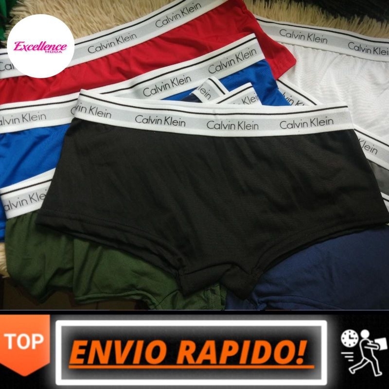 ENVIO IMEDIATO EM 12 HORAS Cueca Feminina Shortinho Microfibra - Calcinha Box Promoção TODAS AS CORES