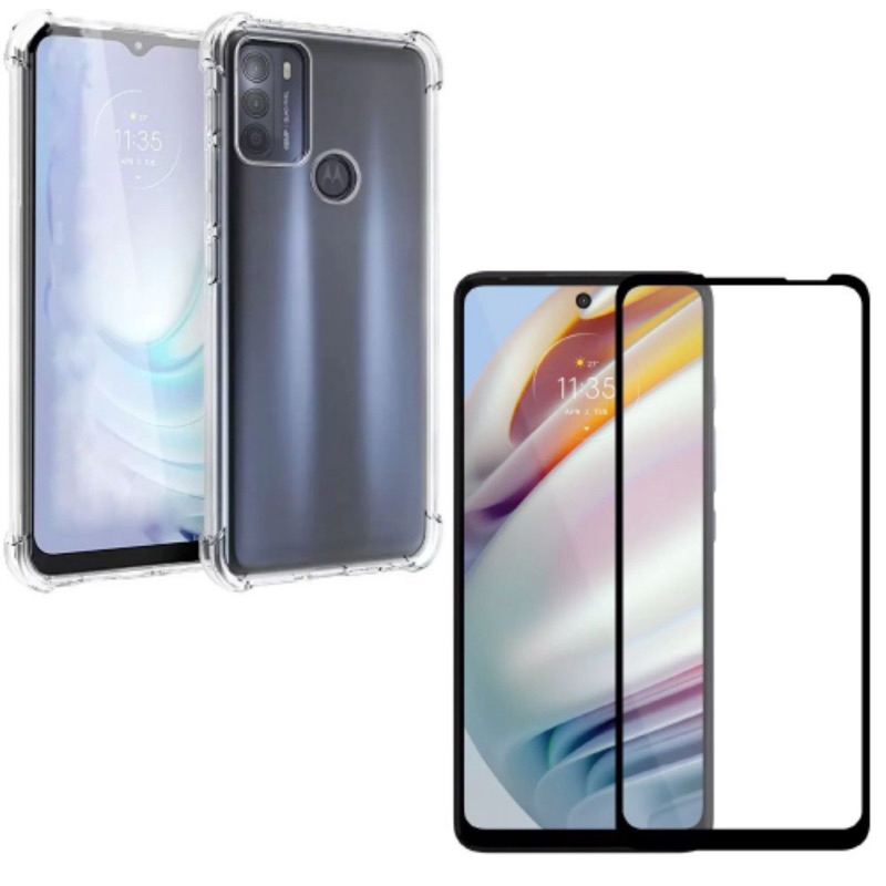 Kit Capa Capinha MOTO G60 XT2135 + Película de Vidro 3D