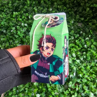 Caixa Milk Anime Tanjirou Kimetsu Demon Slayer 10 Unidades
