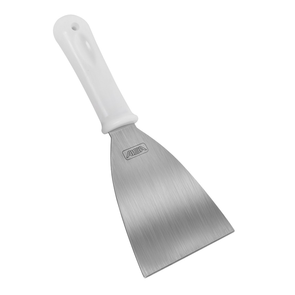 Espátula 10cm Reta Chapeiro Aço Inox Profissional Hamburger