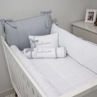 Kit Berço Guilherme Personalizado - 9 Peças | ENVIAR O NOME PELO CHAT em Oferta na Shopee