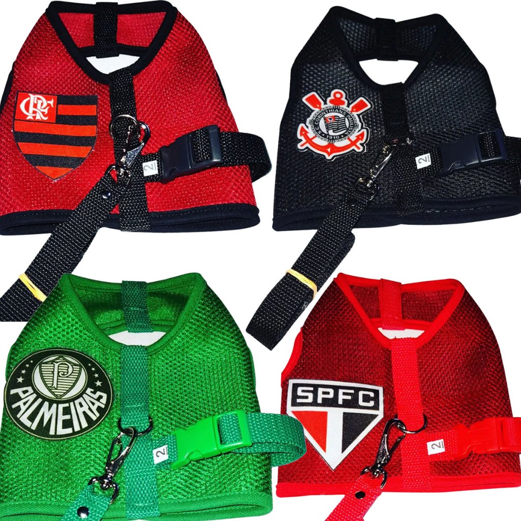 Roupa Roupinha Cachorro Dog Pets Personalizada Time Futebol Cães Timão Mengão Tricolor