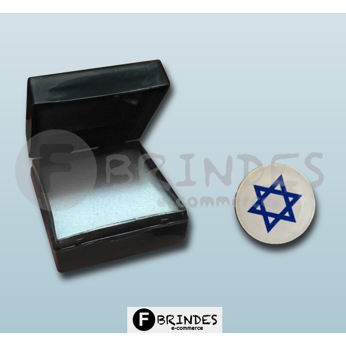 Broche Pin Estrela de Davi (Israel) (redondo)