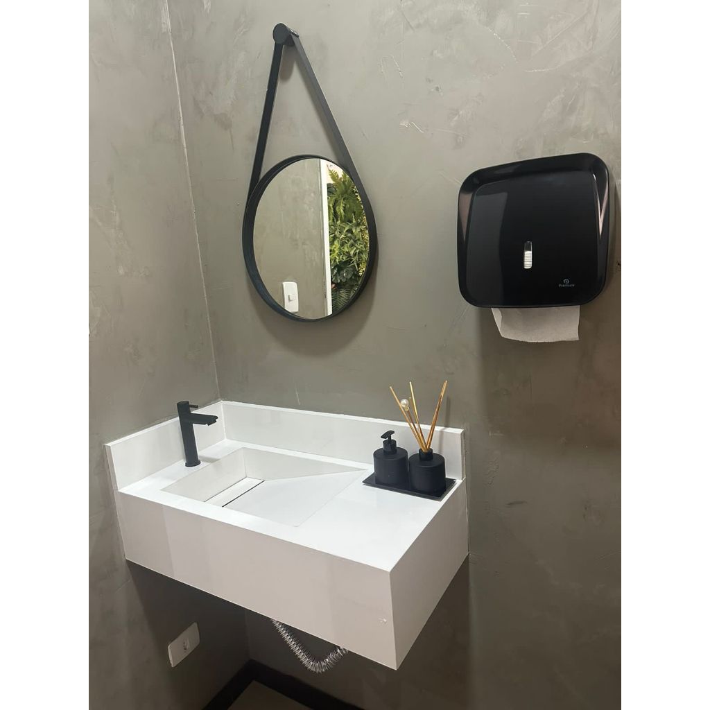 Pia esculpida de Porcelanato 60x35 cm