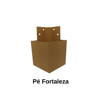 Kit 6 Pés de guarda roupa Fortaleza - Cor: Cinamomo