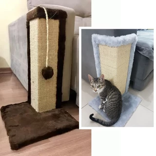 Arranhador Grande para Gatos Canto de Sofá com Bolinha