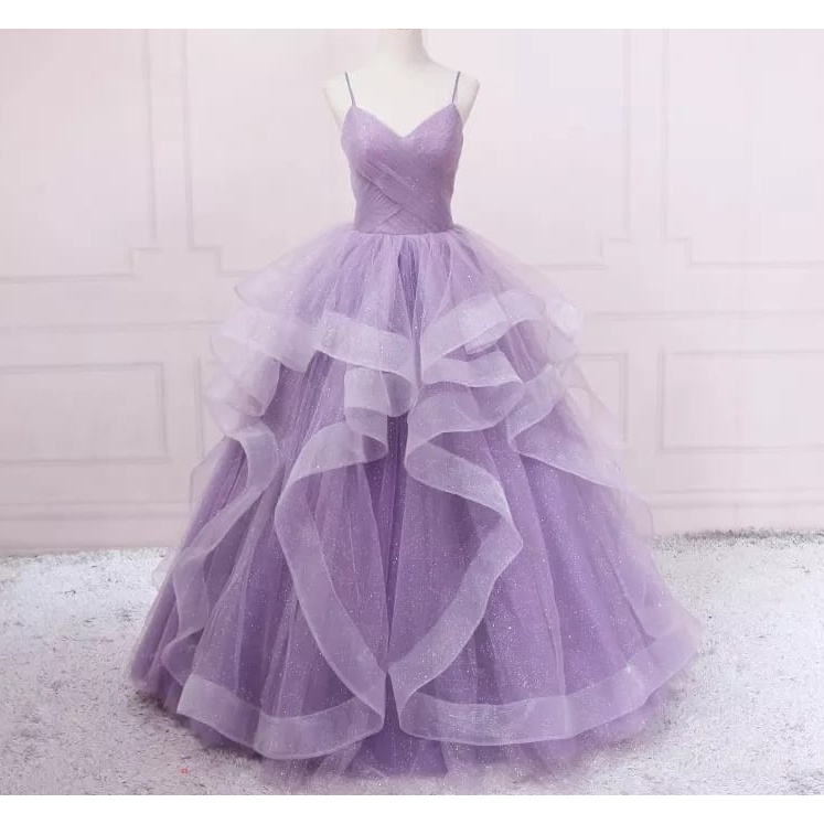 Vestido longo de 15 Anos Lilás Brilho Lindo Debutante '70a