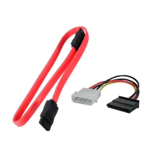 Kit Cabo Sata + Cabo de Alimentação para HD SSD