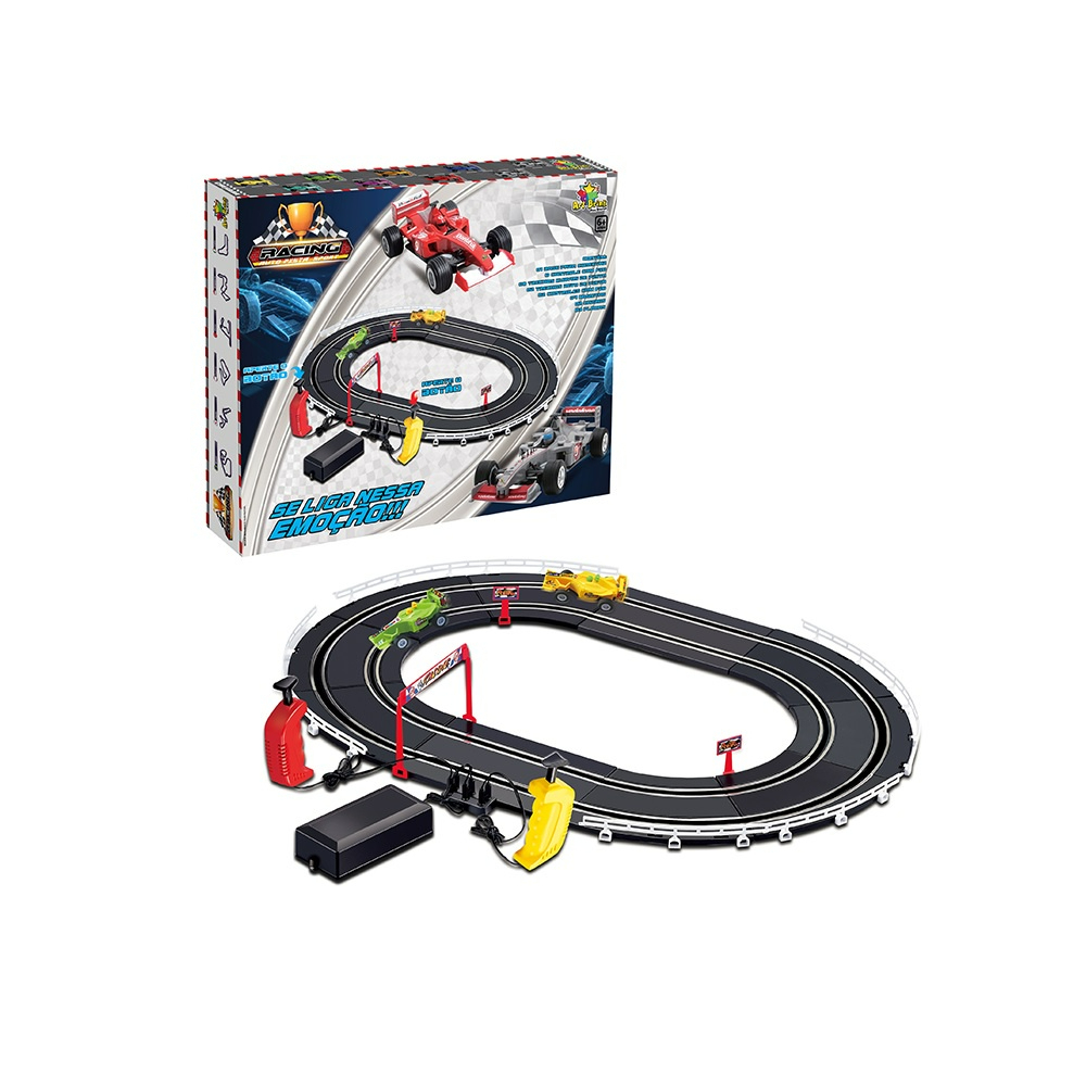 Autorama 2 Carros De Controle Remoto Super Pista Brinquedo | Shopee Brasil