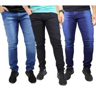 CALÇA MASCULINA JEANS SLIM COM ELASTANO