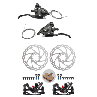 Kit Freio A Disco Bicicleta Bike Com Passador De Marcha 21V Aro 24 26 29 Mtb