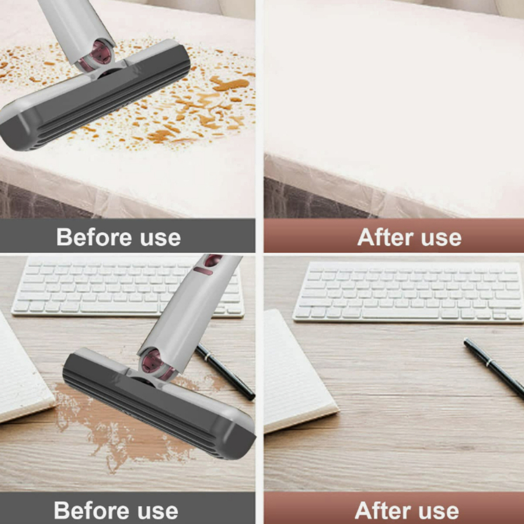 Mini Esfregão Mop Absorvente Limpeza Com Refil Mini Rodo de Pia - XUXU BELEZA