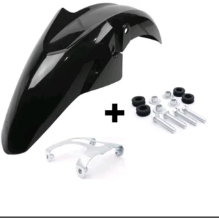 Paralama Cg 125/150/160 Titan FanStart 2014 A 2023 Preto + suporte kit