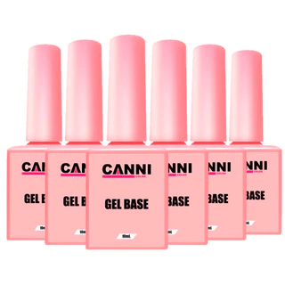 Kit 3 base em gel 10ml canni color blindagem para unhas