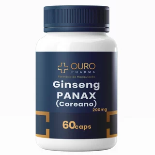 Panax Ginseng Coreano 200mg - Energia e disposição - 60 ou 120 cápsulas