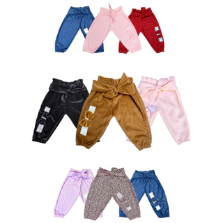 Kit 3 calça + faixa Bebê Menina Vários Modelos