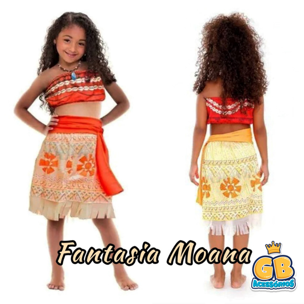 Fantasia Moana Infantil Menina Princesa Festa Aniversário - PIJAMAS VIÇOSA  - Fantasias para Crianças - Magazine Luiza