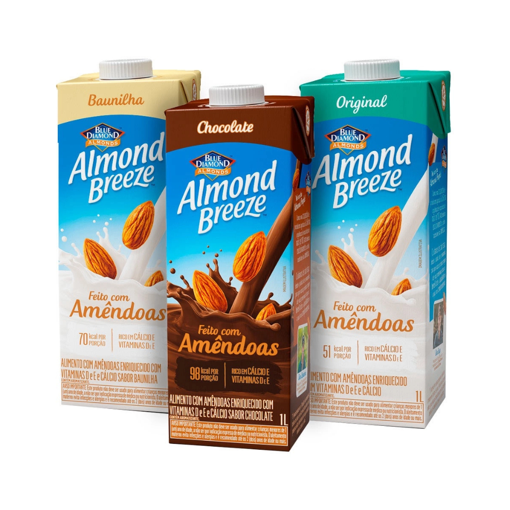 Leite Vegetal de Amêndoas Almond Breeze 1 litro Piracanjuba - Bebida ...
