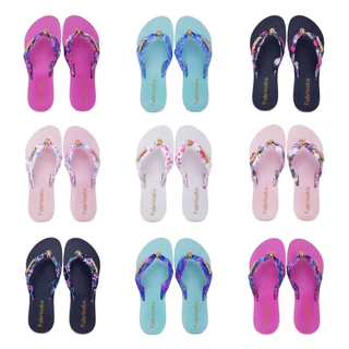 Kit 10 Pares Chinelo Sandália Rasteira Rasteirinha Feminina Correia Tecido Estampado Revenda K125