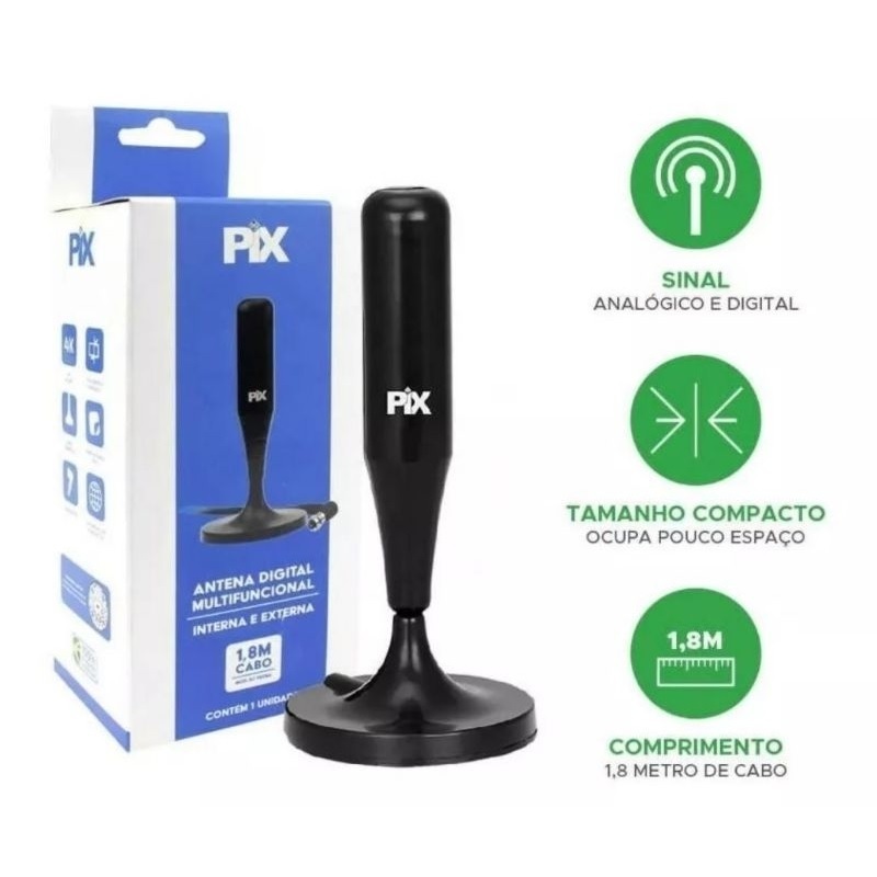 Antena Digital Interna / Externa 1,8m de Cabo Multifuncional HD 4k ...