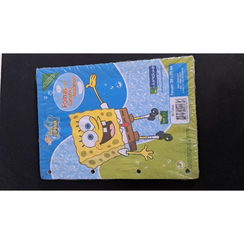 Bloco De Folhas Para Caderno Argolado Bob Esponja Colorido Shopee Brasil 5162