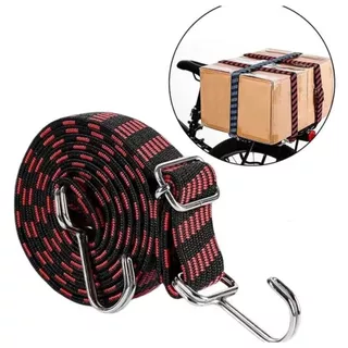Corda Faixa Elástica com Ganchos para Amarração de Bagagem Própria para Carro Bike Moto Caminhão Barco Lonas Barracas Carrinho de Mão Bicicleta