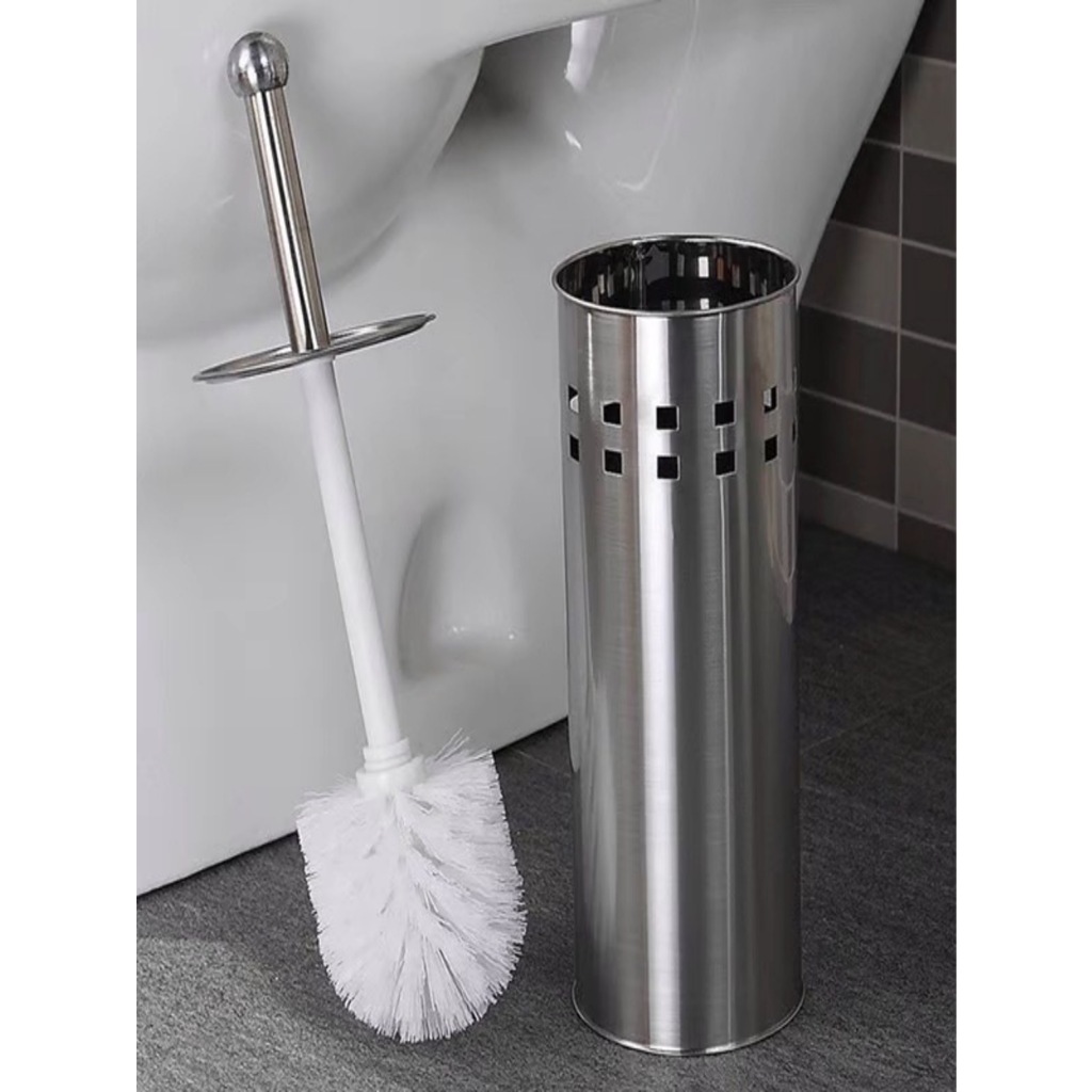 Escova Sanitária Vaso Limpeza Higienização Em Aço Inox C/ Suporte