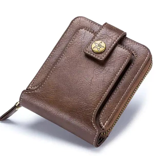 Carteira Masculina Balderman Star com Zíper Porta Cartão Documento de Couro PU