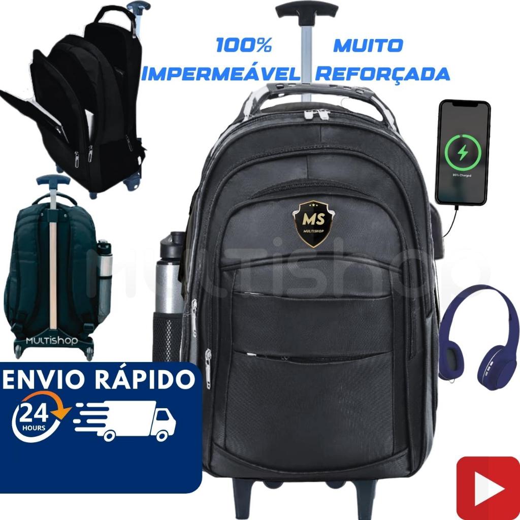 Mochila Bolsa Reforçada Notebook C Cabo De Aço Ótima Grande Resistente Usb Mala Masculinas 5856