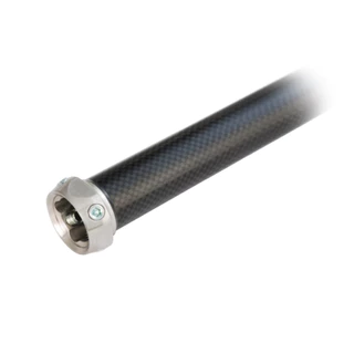 Tubo de Fibra de Carbono 30mm com Adaptador de Aço Longo 420mm