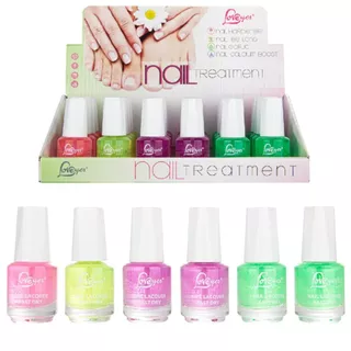 kit 6 Esmaltes Vitaminado Para Tratamento De Unhas Aromatizados Love Yes