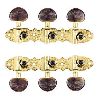 Tarraxa Violão Nylon Dourada Luxo Strimberg CM32GD 3+3