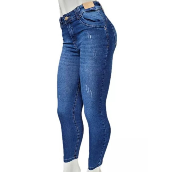 Roupas Calça Jeans Feminina com bojo Removível Enchimento Lycra Levanta  Bumbum Skinny jezzian