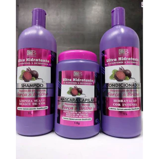 Kit Capila Litrão Cosméticos,hidratação ,brilho, maciez Profissional de salão e reconstrução capilar