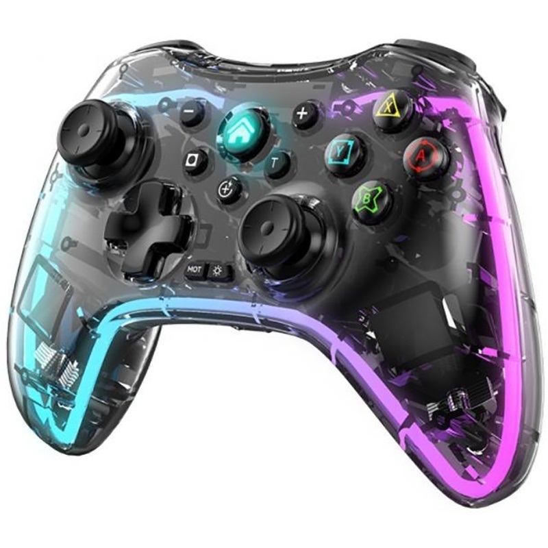 Controle Joystick GamePad Com LED Sem Fio Bluetooth para N-Swtich,PS4, Xbox, PC, Smart TV Com Game Hub