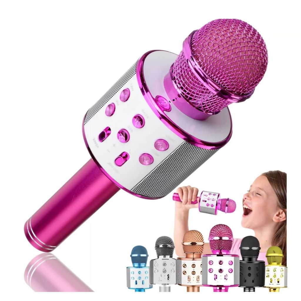 Microfone Bluetooth S/ Fio Youtuber Karaokê Cores Infantil | Shopee Brasil
